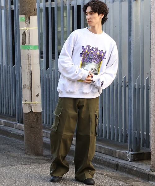 VISION STREET WEAR(ヴィジョンストリートウェア)の「【VISION STREET WEAR/ヴィジョンストリートウェア】VISION Pag TRN/パグ フォトプリント トレーナー スウェット(スウェット・メンズ・ライトグレー/ブルーグレー/ブラック/オフホワイト・LL/L/M)」の8枚目の写真