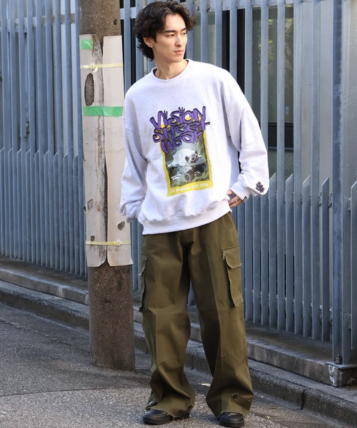 VISION STREET WEAR(ヴィジョンストリートウェア)の「【VISION STREET WEAR/ヴィジョンストリートウェア】VISION Pag TRN/パグ フォトプリント トレーナー スウェット(スウェット・メンズ・ライトグレー/ブルーグレー/ブラック/オフホワイト・LL/L/M)」の9枚目の写真