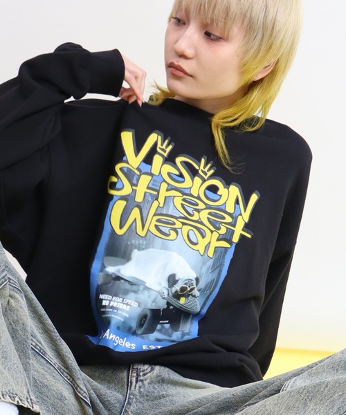 VISION STREET WEAR(ヴィジョンストリートウェア)の「【VISION STREET WEAR/ヴィジョンストリートウェア】VISION Pag TRN/パグ フォトプリント トレーナー スウェット(スウェット・メンズ・ライトグレー/ブルーグレー/ブラック/オフホワイト・LL/L/M)」の10枚目の写真