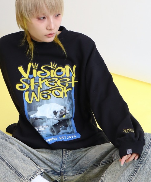 VISION STREET WEAR(ヴィジョンストリートウェア)の「【VISION STREET WEAR/ヴィジョンストリートウェア】VISION Pag TRN/パグ フォトプリント トレーナー スウェット(スウェット・メンズ・ライトグレー/ブルーグレー/ブラック/オフホワイト・LL/L/M)」の13枚目の写真
