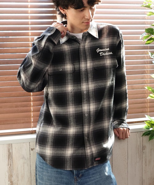 Dickies（ディッキーズ）の「【GENUINE DICKIES/ジェニュインディッキーズ】TCチェックオーバーシャツ（シャツ/ブラウス・メンズ・イエロー系/レッド系/ブラック系/ブルー系・M/XL/L）」の7枚目の写真