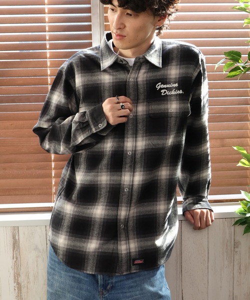 Dickies（ディッキーズ）の「【GENUINE DICKIES/ジェニュインディッキーズ】TCチェックオーバーシャツ（シャツ/ブラウス・メンズ・イエロー系/レッド系/ブラック系/ブルー系・M/XL/L）」の8枚目の写真