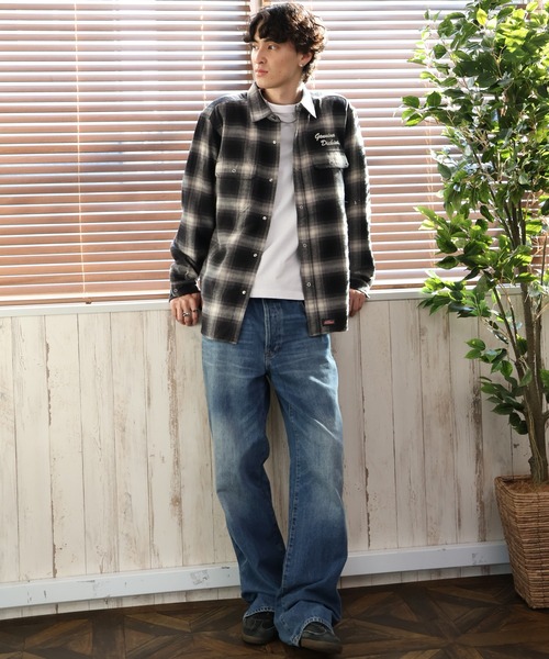 Dickies（ディッキーズ）の「【GENUINE DICKIES/ジェニュインディッキーズ】TCチェックオーバーシャツ（シャツ/ブラウス・メンズ・イエロー系/レッド系/ブラック系/ブルー系・M/XL/L）」の12枚目の写真