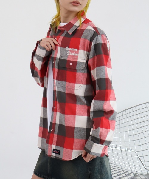 Dickies（ディッキーズ）の「【GENUINE DICKIES/ジェニュインディッキーズ】TCチェックオーバーシャツ（シャツ/ブラウス・メンズ・イエロー系/レッド系/ブラック系/ブルー系・M/XL/L）」の14枚目の写真