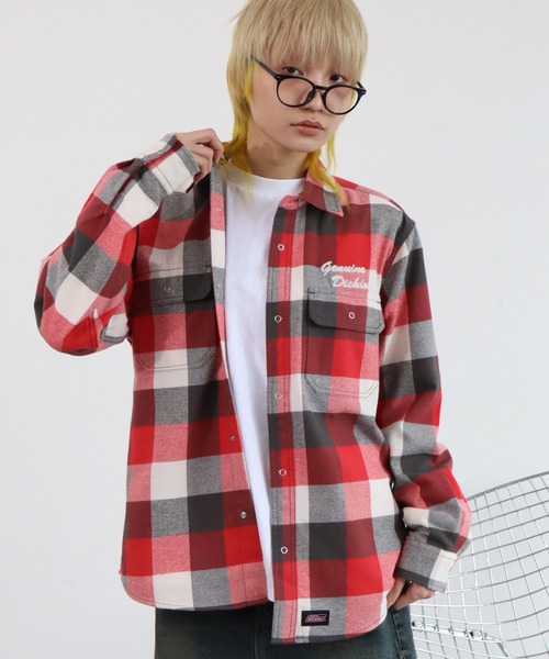 Dickies（ディッキーズ）の「【GENUINE DICKIES/ジェニュインディッキーズ】TCチェックオーバーシャツ（シャツ/ブラウス・メンズ・イエロー系/レッド系/ブラック系/ブルー系・M/XL/L）」の16枚目の写真