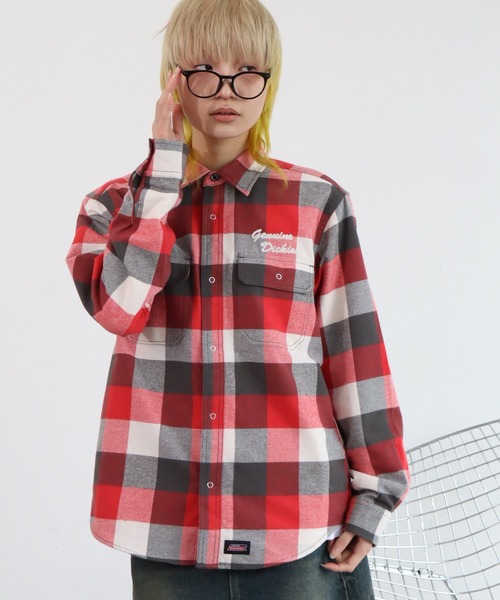 Dickies（ディッキーズ）の「【GENUINE DICKIES/ジェニュインディッキーズ】TCチェックオーバーシャツ（シャツ/ブラウス・メンズ・イエロー系/レッド系/ブラック系/ブルー系・M/XL/L）」の13枚目の写真
