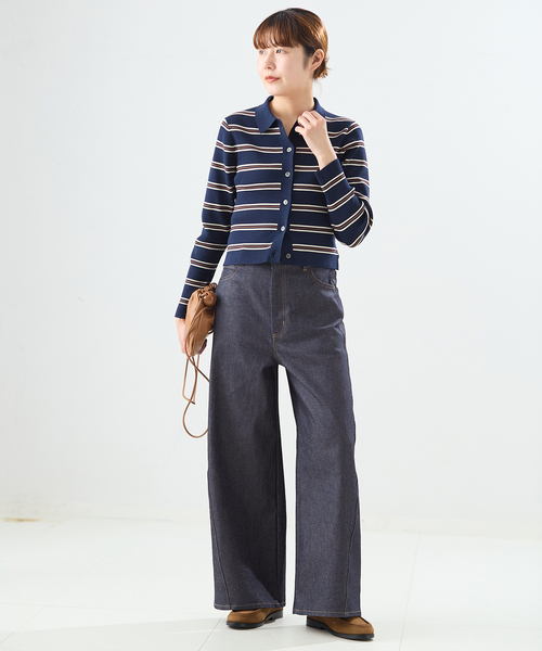 journal standard L'essage（ジャーナルスタンダードレサージュ）の「NEW side seamデニム（デニムパンツ・レディース・ネイビー・36/38）」の2枚目の写真