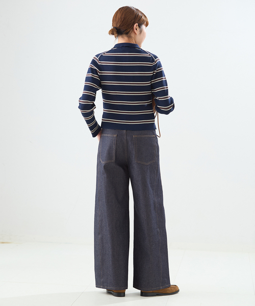 journal standard L'essage（ジャーナルスタンダードレサージュ）の「NEW side seamデニム（デニムパンツ・レディース・ネイビー・36/38）」の3枚目の写真