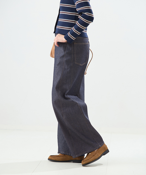 journal standard L'essage（ジャーナルスタンダードレサージュ）の「NEW side seamデニム（デニムパンツ・レディース・ネイビー・36/38）」の6枚目の写真