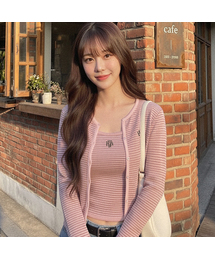 muahmuah（ムーアムーア）の「ストライプ配色カーディガン [4色]（カーディガン/ボレロ）」