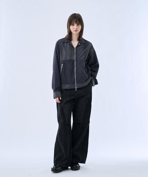 PHILTHEORY（フィルセオリー）の「Tie-dye washer compact blouson / タイダイワッシャーコンパクトブルゾン（ブルゾン・メンズ・ライトグレー/ブラック・1/3/2）」の6枚目の写真