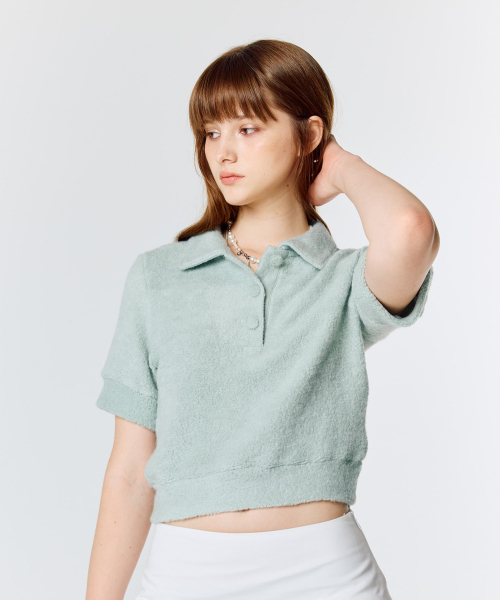 LARTIGENT(ラーティゼン)の「L15 TERRY COLLAR T-SHIRT(MINT)(ニット/セーター・レディース・その他・FREE)」の4枚目の写真