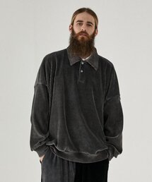 CARGOBROS（カーゴブロス）の「CB コーデュロイPK長袖Tシャツ (チャコール)（ポロシャツ）」