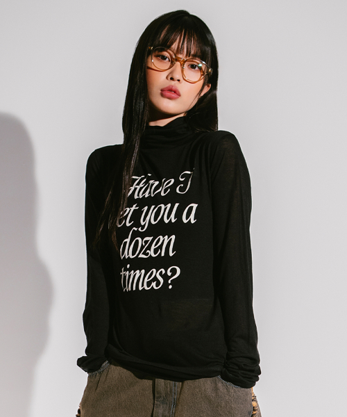 LMCの「WM SHEER HIGH NECK LONG SLEEVE black(Tシャツ/カットソー・レディース・その他・S/M)」の1枚目の写真