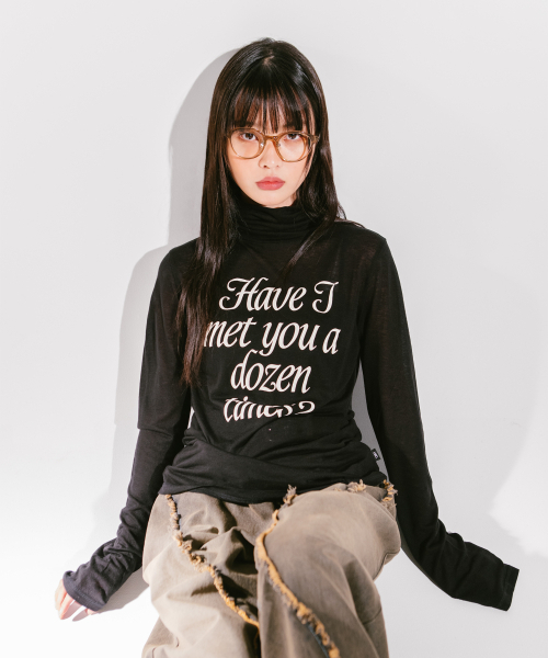 LMCの「WM SHEER HIGH NECK LONG SLEEVE black(Tシャツ/カットソー・レディース・その他・S/M)」の3枚目の写真