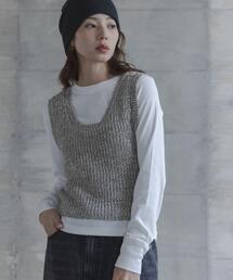 URBAN RESEARCH Sonny Label（アーバンリサーチサニーレーベル）の「メランジテープヤーンUネックニットベスト（ベスト）」