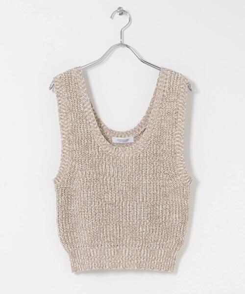 URBAN RESEARCH Sonny Label（アーバンリサーチサニーレーベル）の「メランジテープヤーンUネックニットベスト（ベスト・レディース・グレー系その他/ベージュ系その他・FREE）」の13枚目の写真