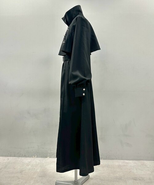 Mavie..7（メヴィセットゥ）の「【Mavie..7】【3サイズ展開】スタンドネックロングフレアコート（その他アウター・レディース・ブラック・SMALL/MEDIUM/X-SMALL）」の15枚目の写真