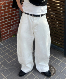 TEXX（テックス）の「TX307 カーブドバギーバルーンデニム (アイボリー)（デニムパンツ）」