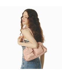 [INT] Chaming Nylon shoulder bag_Coral pink
