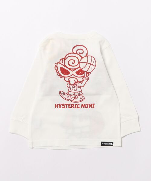 HYSTERIC MINI(ヒステリックミニ)の「HYSTERIC MINI HOOPS 長袖Tシャツ(Tシャツ/カットソー・キッズ・ホワイト/レッド/ブラック・80/90)」の6枚目の写真