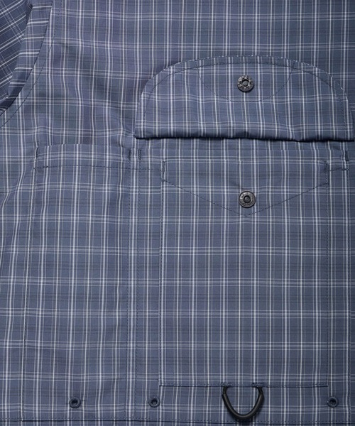 DAIWA PIER39（ダイワピア39）の「DAIWA PIER39 TECH FISHING SHIRT S/S SUMMER PLAID ダイワ ピア39（シャツ/ブラウス・メンズ・ブルー/ライトグレー/グレー系その他・XL/L/M/S）」の7枚目の写真