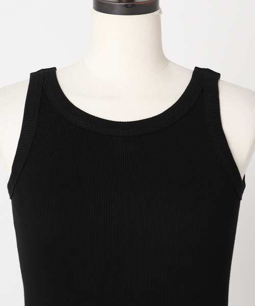 Spick & Span（スピックアンドスパン）の「《新色有り / 追加》甘撚テレコアメスリタンク（タンクトップ・レディース・ブラウン系その他/ブラック/ホワイト/ライトグレー・FREE）」の11枚目の写真