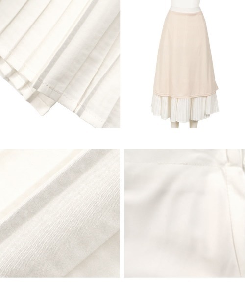 Petitle（プチレ）の「[ 低身長向けサイズ ] タフタプリーツスカート（スカート・レディース・ブラック/オフホワイト・PM）」の13枚目の写真