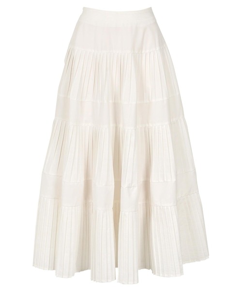 Petitle（プチレ）の「[ 低身長向けサイズ ] タフタプリーツスカート（スカート・レディース・ブラック/オフホワイト・PM）」の14枚目の写真