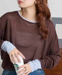 Tシャツ/カットソー（ブラウン/茶色系・長袖）ファッション通販 - ZOZOTOWN