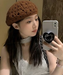 SHEPP（シープ）の「【26年春夏新作】カギ編みクロシェベレー帽（ハンチング/ベレー帽）」