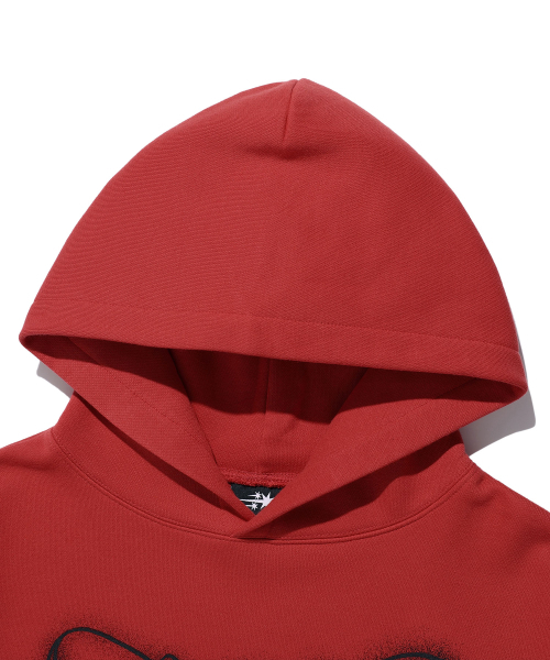 NICE GHOST CLUB(ナイスゴーストクラブ)の「SKULL RIBBON HOODIE_RED(NG2EFUM403A)(パーカー・レディース・レッド・S/M/L)」の3枚目の写真