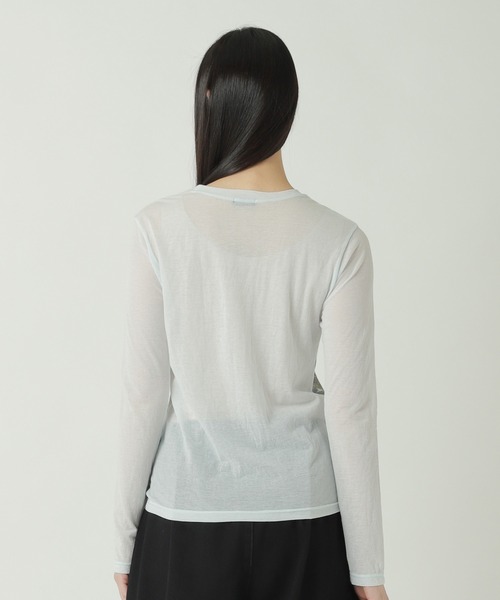 ZUCCa（ズッカ）の「SHEER WILD FLOWER / カットソー / P（Tシャツ/カットソー・レディース・ブラック/ライトグレー/ライトブルー・M size）」の5枚目の写真