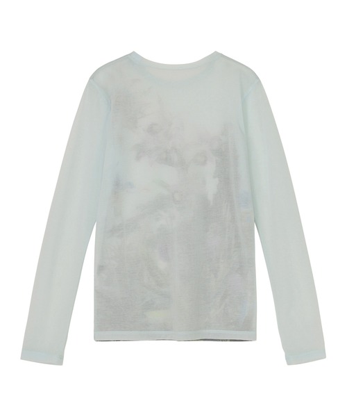 ZUCCa（ズッカ）の「SHEER WILD FLOWER / カットソー / P（Tシャツ/カットソー・レディース・ブラック/ライトグレー/ライトブルー・M size）」の10枚目の写真