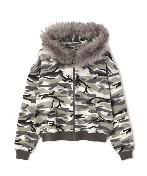 SUPPLIER(サプライヤー)の「SUPPLIER/サプライヤー/【LHP EXCLUSIVE】FAUX FUR CROPPED CROSS ZIP HOODIE(パーカー・メンズ・カモフラージュ/その他2・XL/L/M)」の5枚目の写真