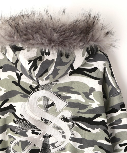 SUPPLIER(サプライヤー)の「SUPPLIER/サプライヤー/【LHP EXCLUSIVE】FAUX FUR CROPPED CROSS ZIP HOODIE(パーカー・メンズ・カモフラージュ/その他2・XL/L/M)」の7枚目の写真