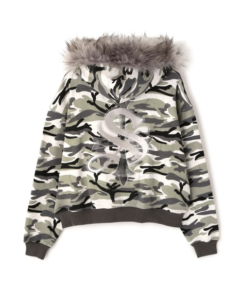 SUPPLIER(サプライヤー)の「SUPPLIER/サプライヤー/【LHP EXCLUSIVE】FAUX FUR CROPPED CROSS ZIP HOODIE(パーカー・メンズ・カモフラージュ/その他2・XL/L/M)」の14枚目の写真