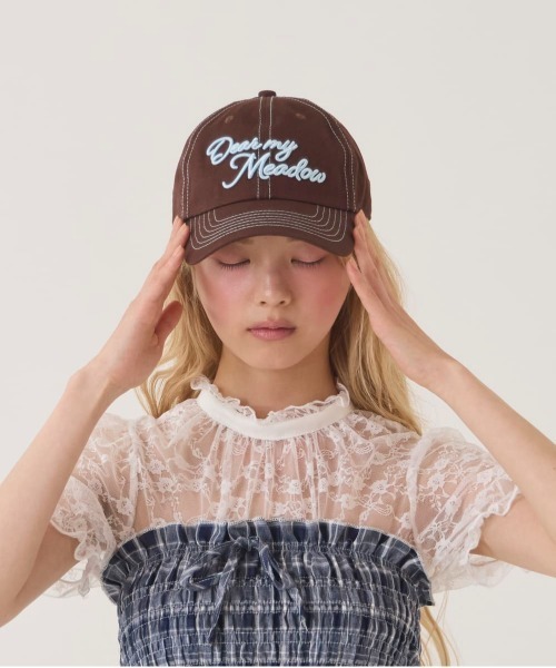 kaorinomori(カオリノモリ)の「kaorinomori プレアキャップ / カオリノモリ(キャップ・レディース・ピンク/ホワイト/チョコ/ライトブルー・FREE)」の3枚目の写真