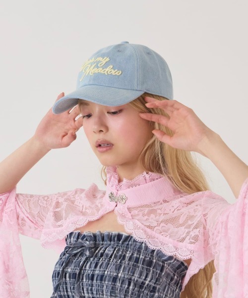 kaorinomori(カオリノモリ)の「kaorinomori プレアキャップ / カオリノモリ(キャップ・レディース・ピンク/ホワイト/チョコ/ライトブルー・FREE)」の20枚目の写真