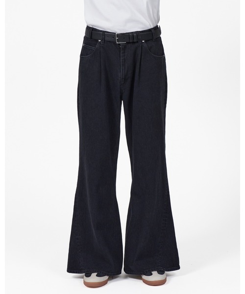 FORSOMEONE(フォーサムワン)の「FORSOMEONE LOOSE FLARE PT DENIM(デニムパンツ・メンズ・インディゴブルー/ブラック・48/50/46)」の6枚目の写真