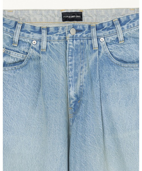 FORSOMEONE(フォーサムワン)の「FORSOMEONE LOOSE FLARE PT DENIM(デニムパンツ・メンズ・インディゴブルー/ブラック・48/50/46)」の13枚目の写真