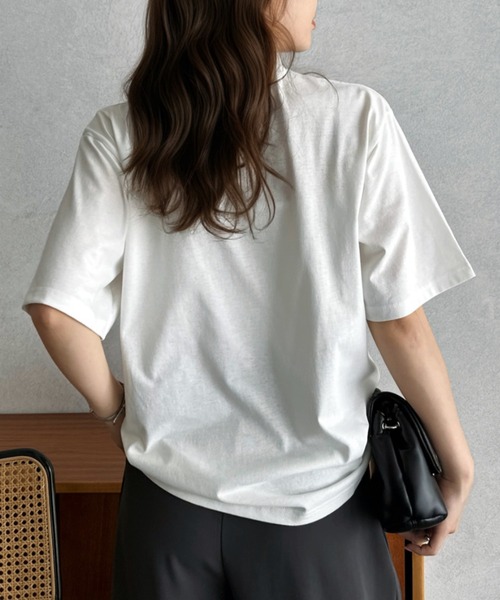 Eclat one（エクラワン）の「【Eclat one】フォトプリント Tシャツ（Tシャツ/カットソー・レディース・ピンク/イエロー/オレンジ・FREE）」の7枚目の写真