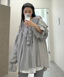 wee9s（ウィークス）の「WAFFRILL TOPS   ワッフリル","ワッフルフリルトップス（シャツ/ブラウス）」