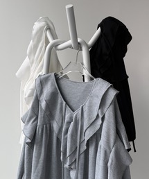 wee9s | WAFFRILL TOPS / ワッフリル,ワッフルフリルトップス(シャツ/ブラウス)