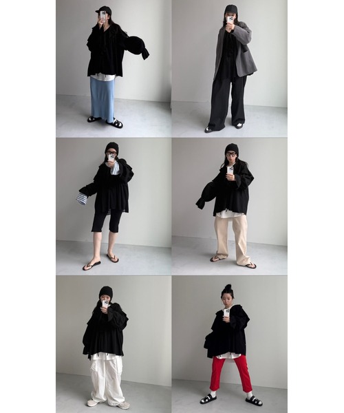 WAFFRILL TOPS / ワッフリル,ワッフルフリルトップス（シャツ/ブラウス