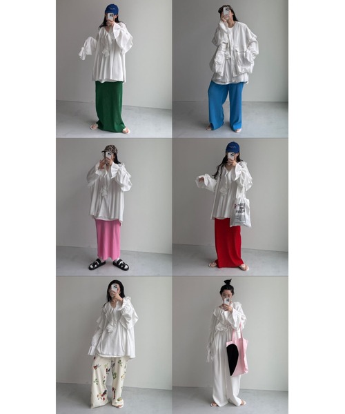 【新品未開封】wee9s WAFFRILL TOPS / ワッフルフリルトップス wee9s（ウィークス） ブラウス シャツ WAFFRILL TOPS / ワッフリル