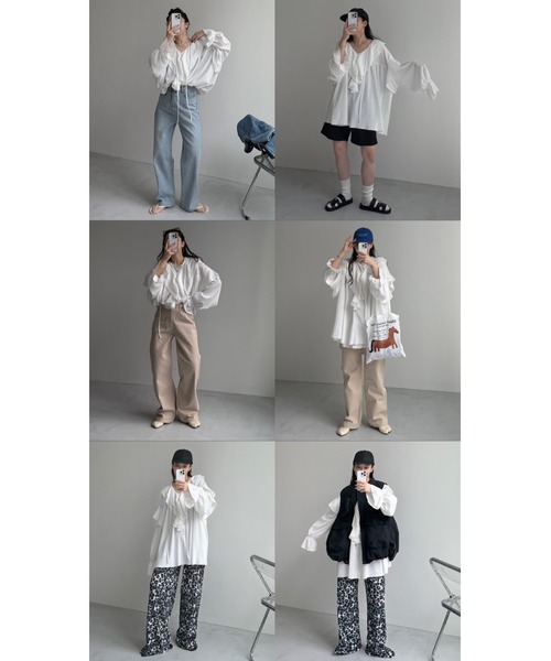 【新品未開封】wee9s WAFFRILL TOPS / ワッフルフリルトップス WAFFRILL TOPS / ワッフリル,ワッフルフリルトップス（シャツ/ブラウス