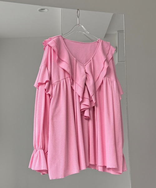 【新品未開封】wee9s WAFFRILL TOPS / ワッフルフリルトップス WAFFRILL TOPS / ワッフリル,ワッフルフリルトップス（シャツ/ブラウス