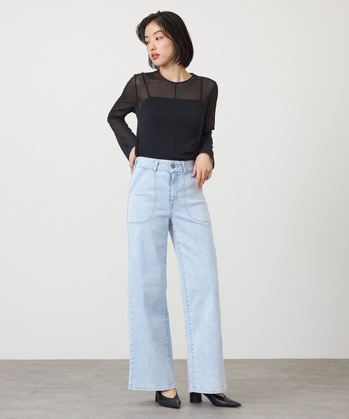 SOMETHING（サムシング）の「SOMETHING LISAレースアップワイドデニムパンツ（デニムパンツ・レディース・ブルー系その他・SMALL/MEDIUM/LARGE/X-SMALL）」の10枚目の写真