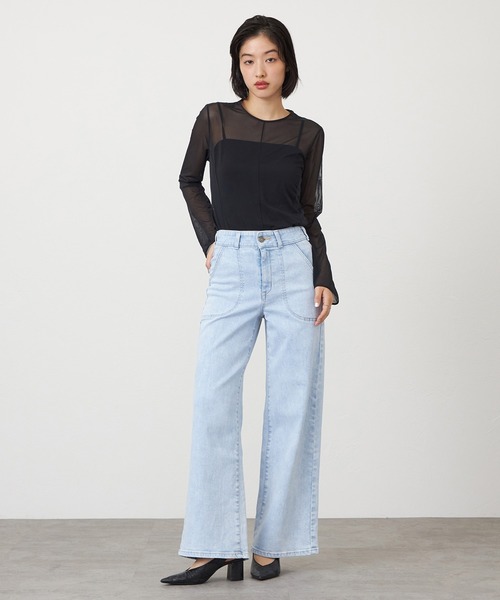 SOMETHING（サムシング）の「SOMETHING LISAレースアップワイドデニムパンツ（デニムパンツ・レディース・ブルー系その他・SMALL/MEDIUM/LARGE/X-SMALL）」の11枚目の写真